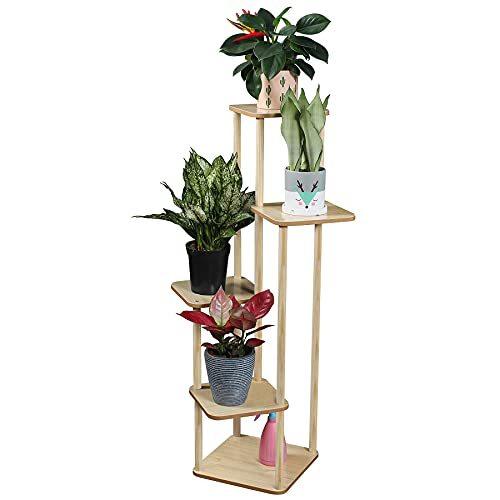 Giblea フラワースタンド 室内 花 ガーデニング 盆栽棚 プランタースタンド 花台 観葉植物 アンティークな雰囲気 花瓶 花台 棚 アンティークな雰囲気 Ngo 木製 A B09dkfbxw6 2114 階段状 Worksストア