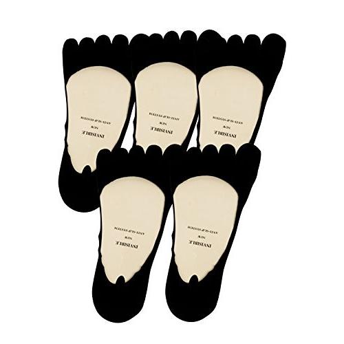 Afromarket 5本指靴下 レディース ソックス インビジブルソックス 浅履き フットカバー くるぶしソックス 5足セット Jsonic Ca
