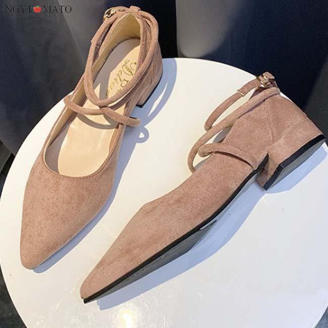 メリージェーン パンプス コーンヒール バレエシューズ ポイン