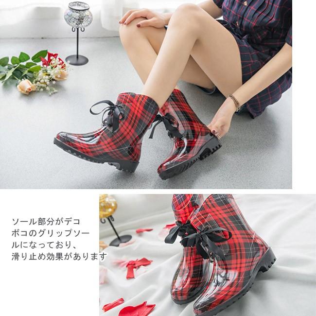 レインブーツ レディース ショート丈 ヒール 長靴 レインシューズ 雨靴