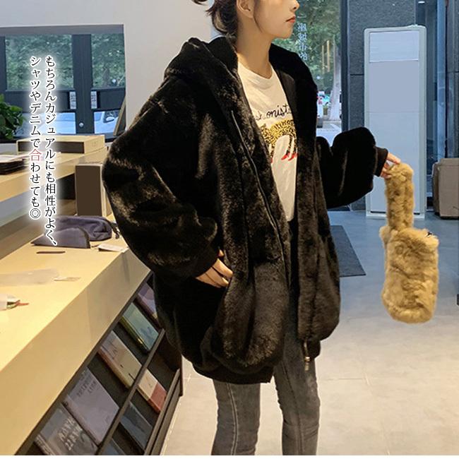 フェイクファーコート レディース ファーコート ショート丈 フード付き ふわふわ モコモコ シンプル 暖かい カジュアル 秋冬 ポケット アウター 長袖 可愛い mrwt13 Ngytomato 通販 Yahoo ショッピング