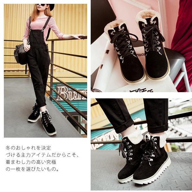 お中元-ムートンブーツ ショートブーツ レディース 裏ボア 厚底 ワイン