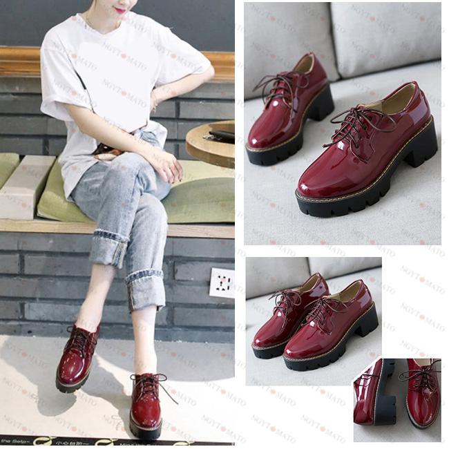 ローファー レディース オックスフォードシューズ レースアップ