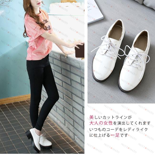 ローファー レディース オックスフォードシューズ レースアップ