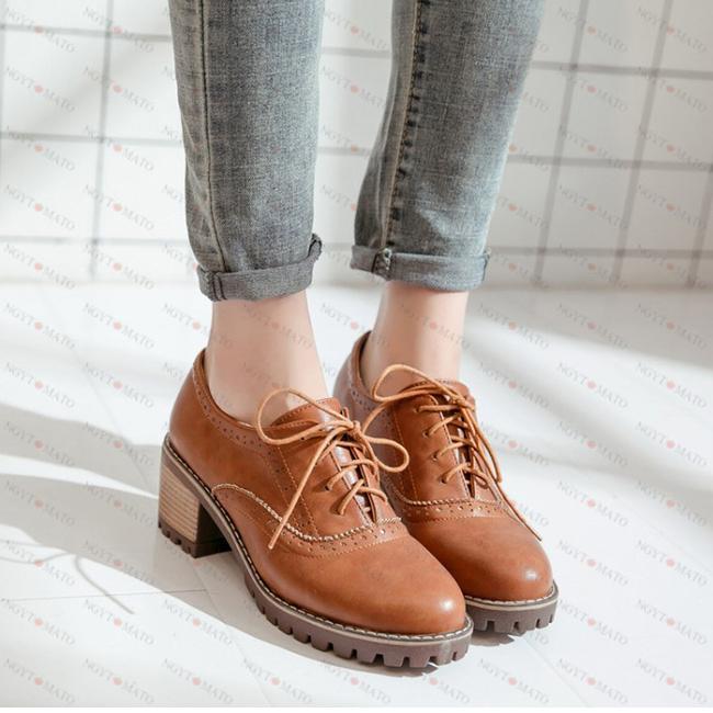 ローファー レディース オックスフォードシューズ レースアップ