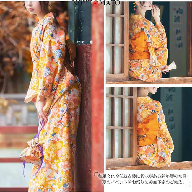 浴衣単品 浴衣柄花 浴衣ジェンヌ 浴衣 単品 ゆかた レディース浴衣 赤