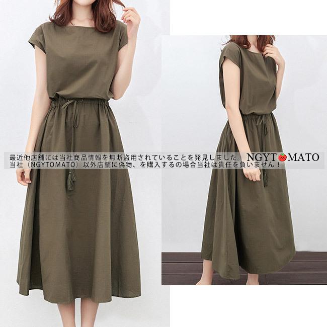 ワンピース レディース ロング丈 Aライン ロングワンピース