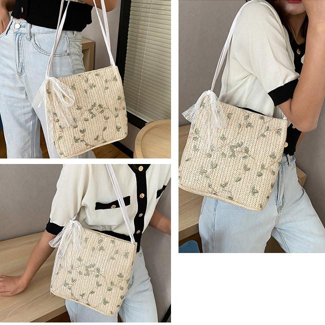 カゴバッグ ハンドバッグ ストローバッグ トートバッグ 夏バッグ