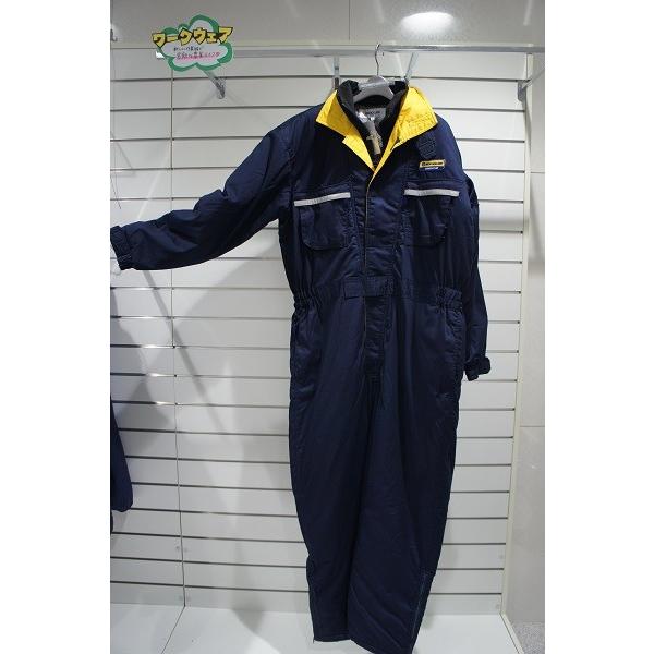 鈴木 NEW HOLLAND オーバーオール 防寒LL ネイビー/イエロー 鈴木様