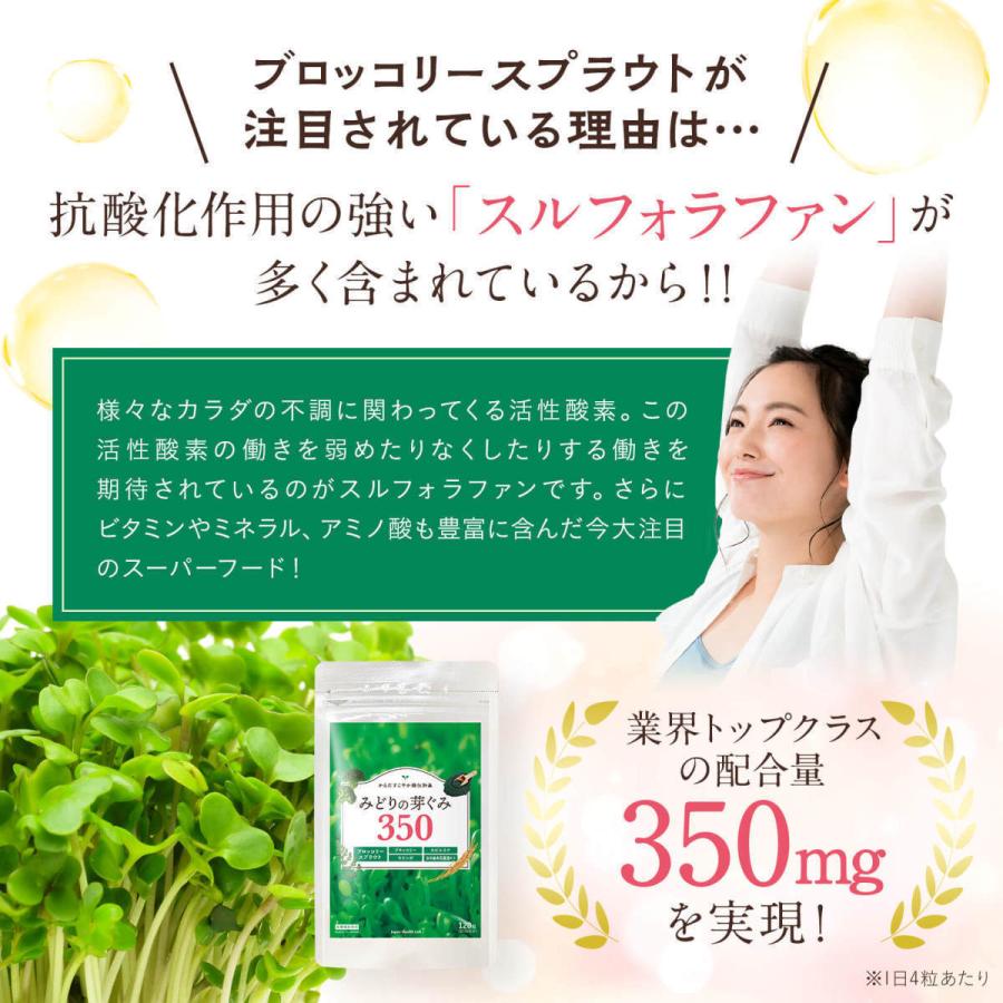 正規品】みどりの芽ぐみ350 4袋セット ブロッコリースプラウト 