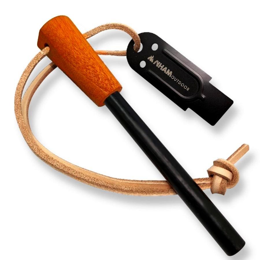 [VS魂で紹介] ファイヤースターター 塗装済ウッドグリップ　極太　大きいサイズ　フェロセリウム メタルマッチ 火打ち石 ソロキャンプ BBQ NHAM (ニャム) |  | 12