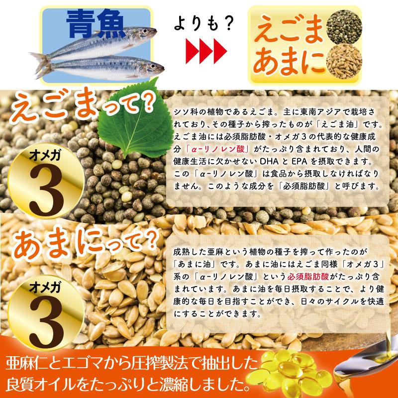 えごま油 DHA サプリ サプリメント ダイエット 荏胡麻油 亜麻仁油 約6ヶ月分 高配合 オメガ3 EPA ココナッツオイル 紅花油 クルミ 月見草 オイル ネコポス｜nhl｜04