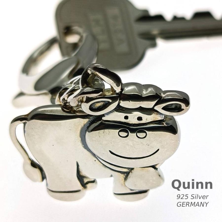 ウシのキーホルダー クィン社 ドイツ製 誕生日 プレゼント シルバー 銀製