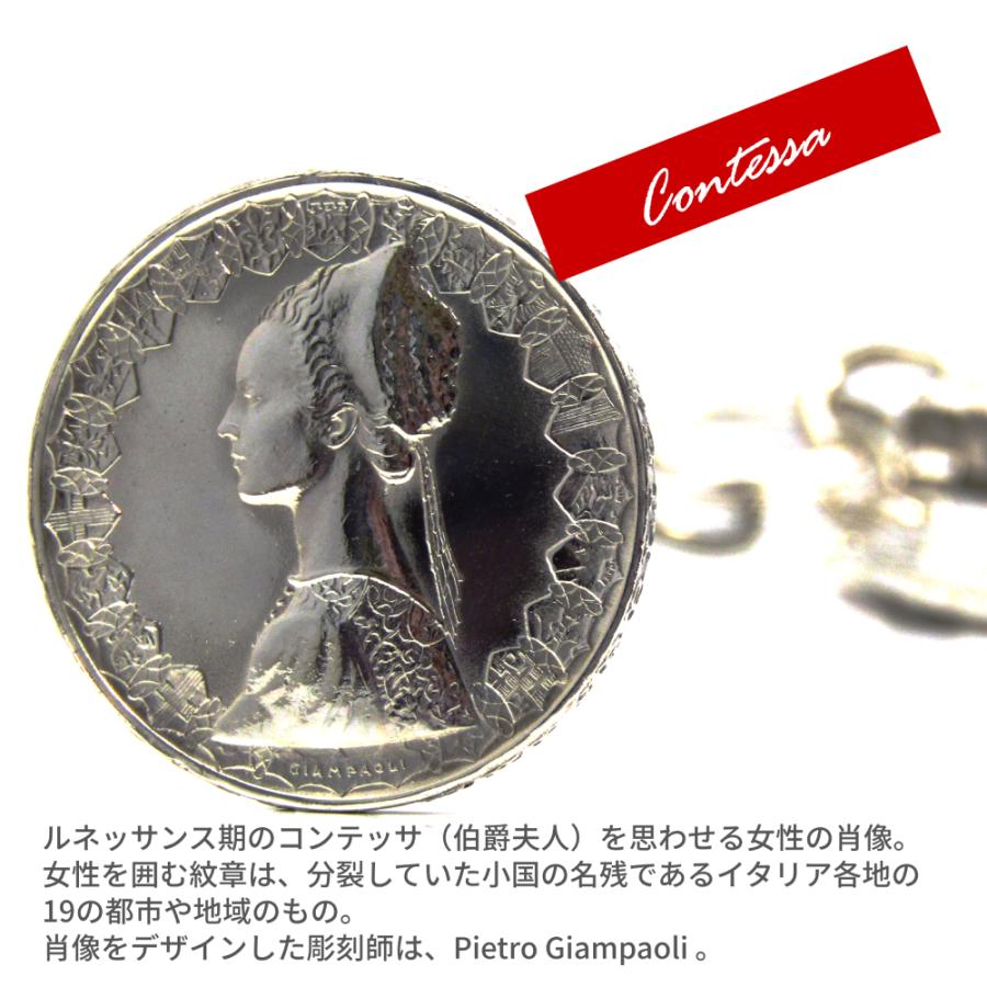 フィアット500専用 500リラ銀貨キーホルダー トリビュート