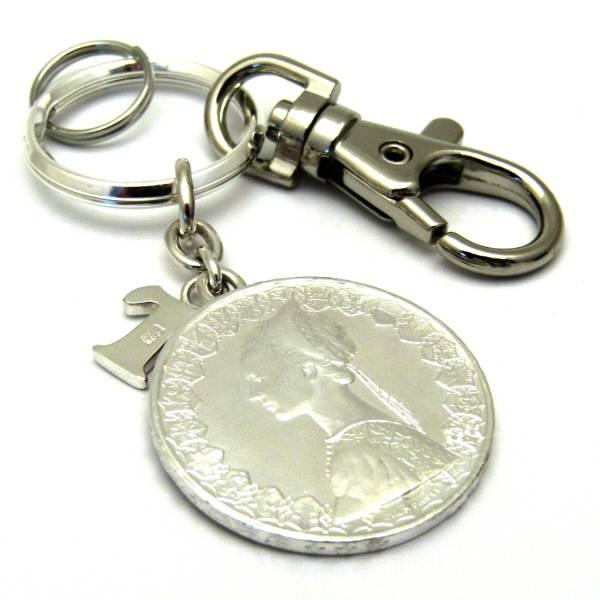 フィアット500専用 500リラ銀貨キーホルダー トリビュート