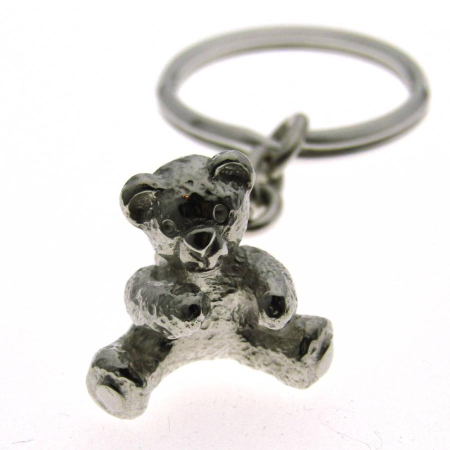 ロンドン テディ 純銀製キーホルダー テディベア キーホルダー