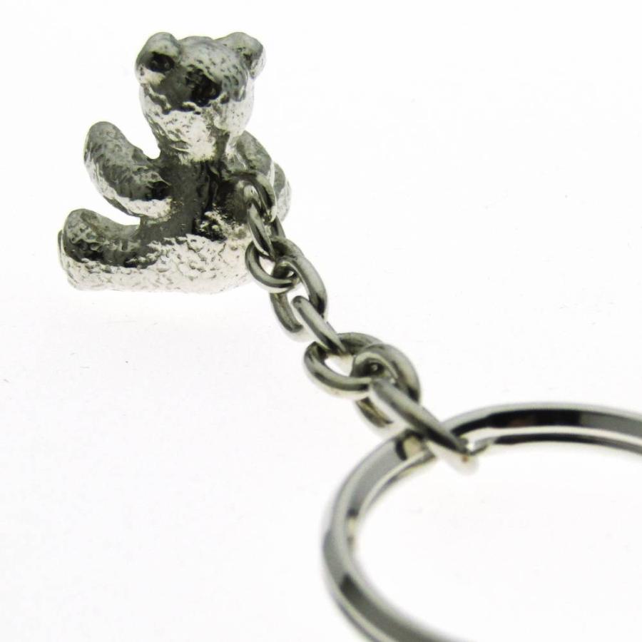 ロンドン テディ 純銀製キーホルダー テディベア キーホルダー