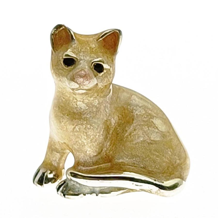 当店通常価格16500円】白いネコ ラペルピン ネコ サツルノ社