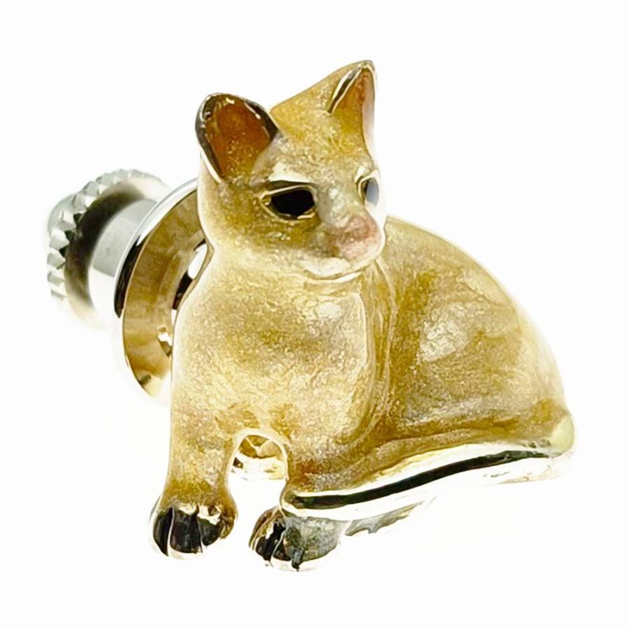 当店通常価格16500円】白いネコ ラペルピン ネコ サツルノ社