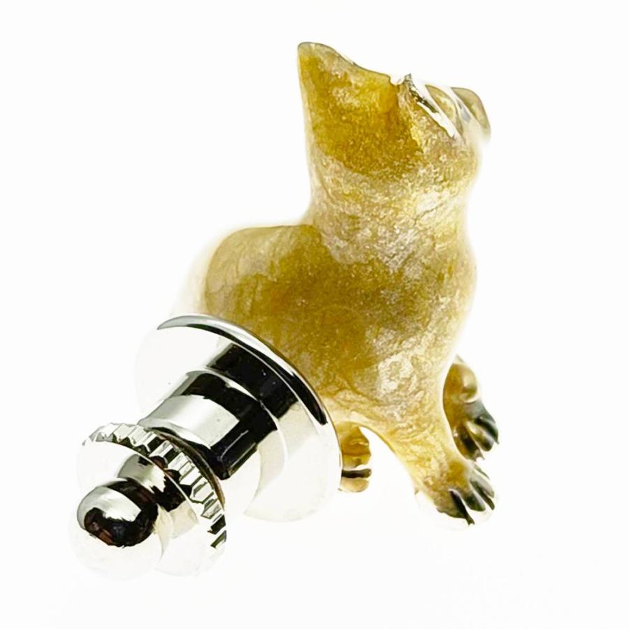 当店通常価格16500円】白いネコ ラペルピン ネコ サツルノ社