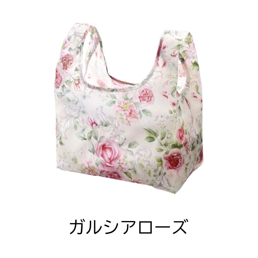 ローズママ☆エコバッグ エコバッグ コンパクト コンビニ 折りたたみ レジバッグ 花柄 シック