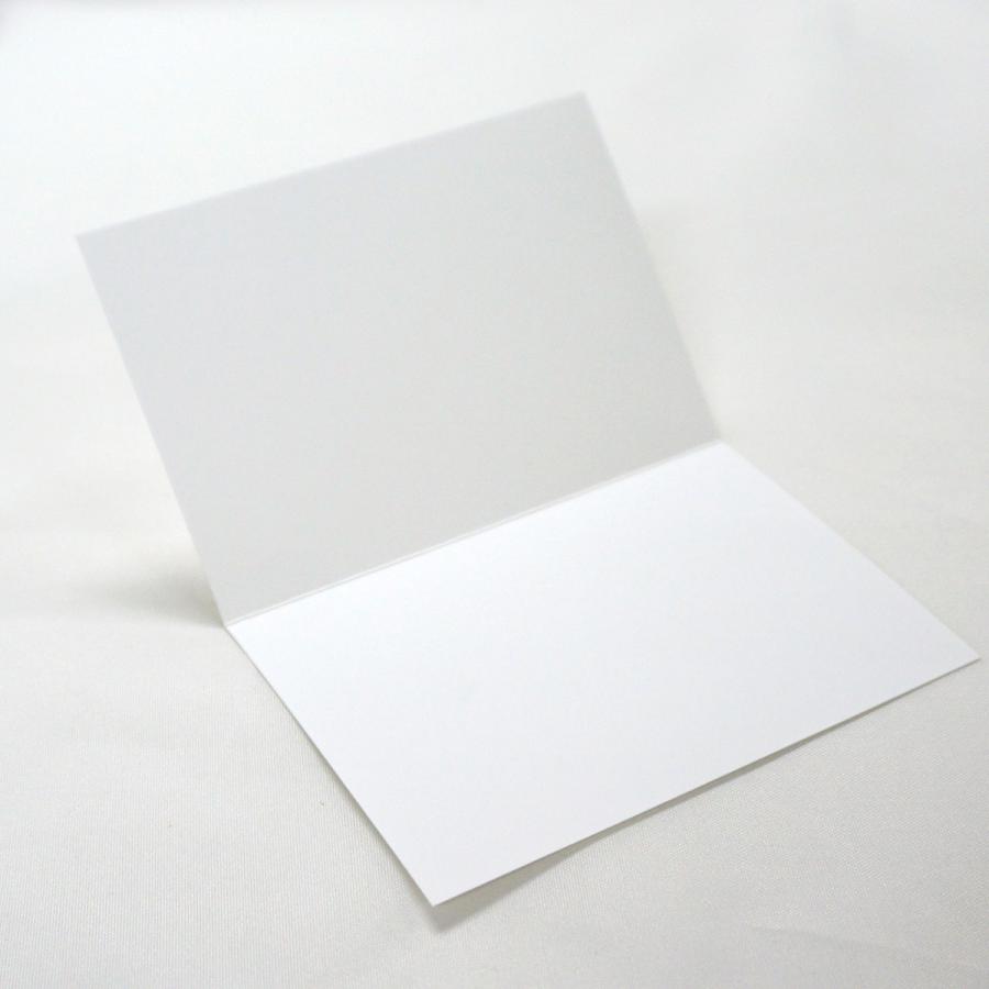 A5大 2つ折カード 【10枚入】インクジェット専用紙 ホワイト 席札 メニュー サンキューカード 結婚式 披露宴 パーティー 両面無地 二次会 厚口 | 