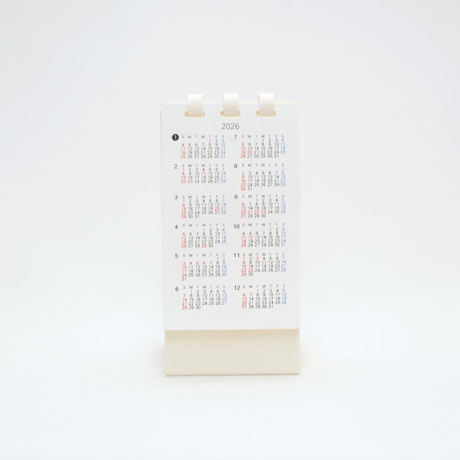 2026年 卓上カレンダー ミニ シンプル おしゃれ 卓上 スリム オフィス ビジネス 六曜入り 日曜始まり 月曜始まり 2026年1月〜2027年1月【たて型】 |  | 02
