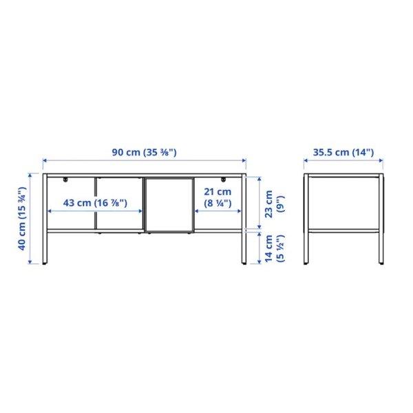 イケア（IKEA） BAGGEBO バッゲボー テレビ台, メタル/ホワイト