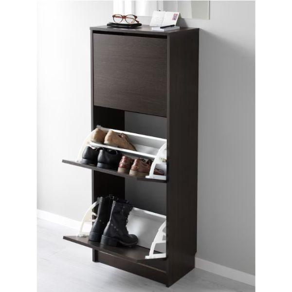 イケア（IKEA） BISSA ビッサ 靴収納用キャビネット 3コンパートメント
