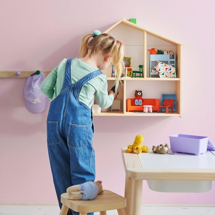 イケア（IKEA） フリサット FLISAT ドールハウス ウォールシェルフ