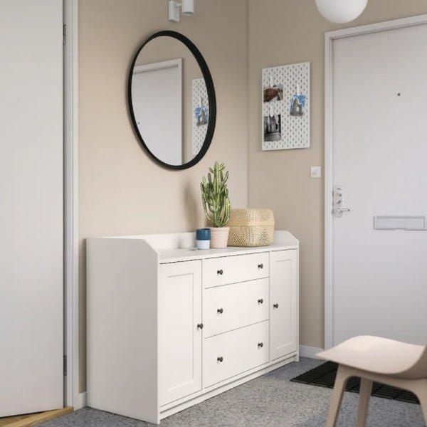 イケア（IKEA） HAUGA ハウガ サイドボード, ホワイト140x84 cm