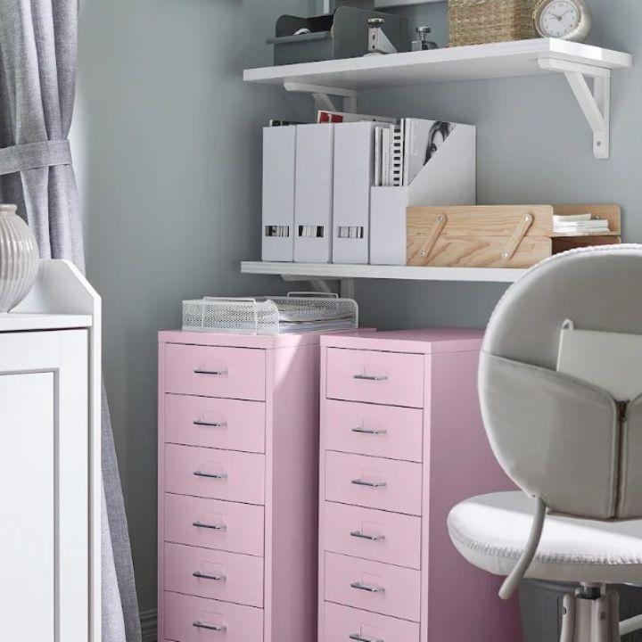 IKEA HELMER ヘルメル 6段チェスト ピンク　廃盤レアカラー　イケア イケア（IKEA） HELMER ヘルメル 引き出しユニット キャスター付き