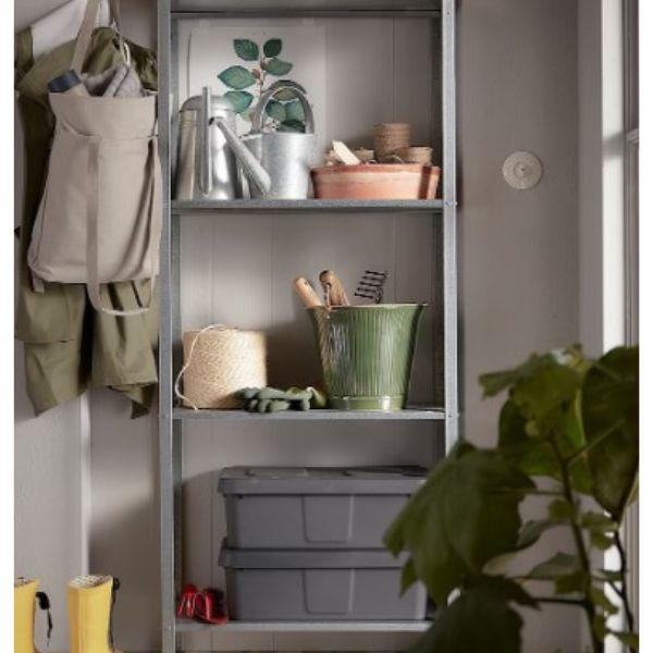 IKEA イケア HYLLIS ヒュッリス シェルフユニット, 室内 屋外用 亜鉛
