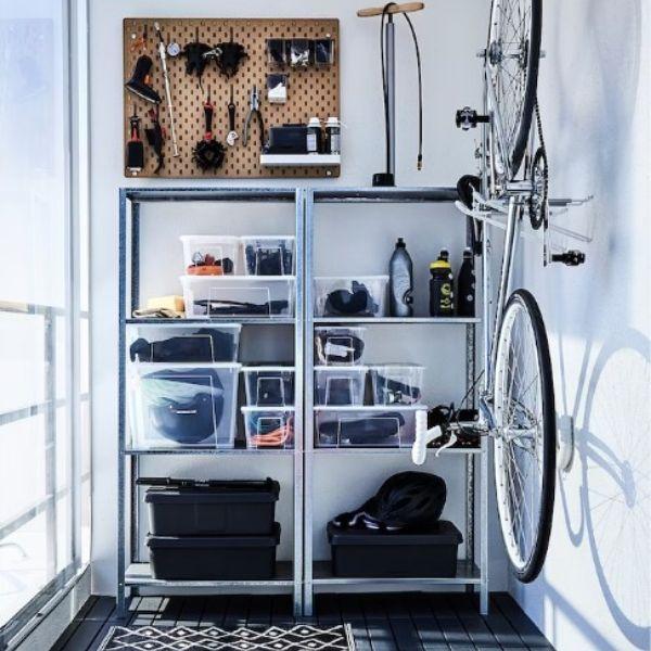 IKEA イケア HYLLIS ヒュッリス シェルフユニット, 室内 屋外用 亜鉛