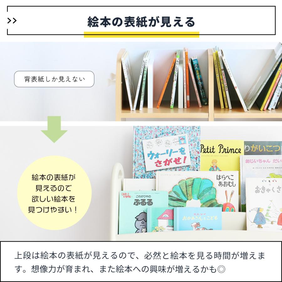 モンテッソーリ 棚 絵本ラック 絵本棚 絵本収納 スリム 木製 天然木