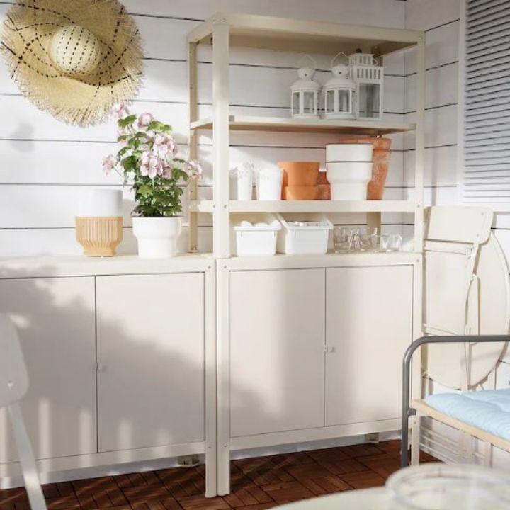 IKEA コールビョーン キャビネット KOLBJÖRN コールビョーン キャビネット 室内/屋外用, ベージュ, 90x161