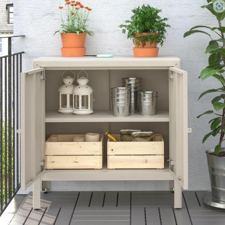 IKEA キャビネット KOLBJORN ～コールビョーン～ KOLBJÖRN コールビョーン キャビネット 室内/屋外用, ベージュ, 80x81