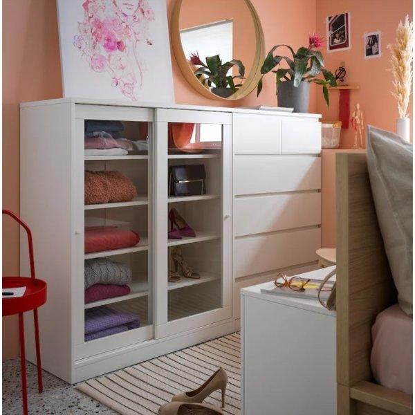 イケア（IKEA） MALM マルム チェスト 引き出し 6段 ホワイト 80x123