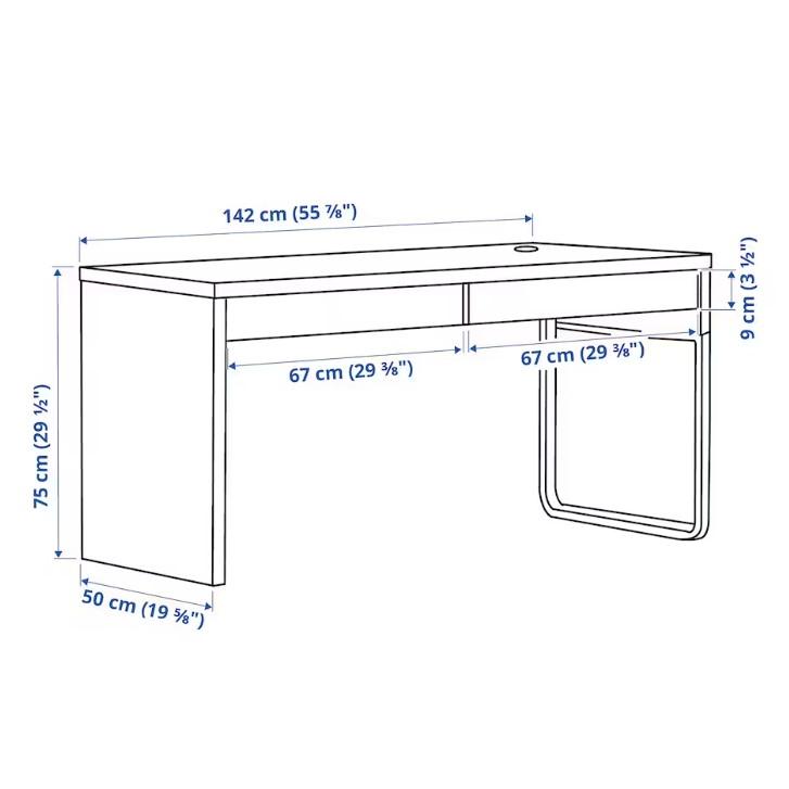 IKEA イケア MICKE ミッケ デスク ホワイト 403.542.78 : ニックス