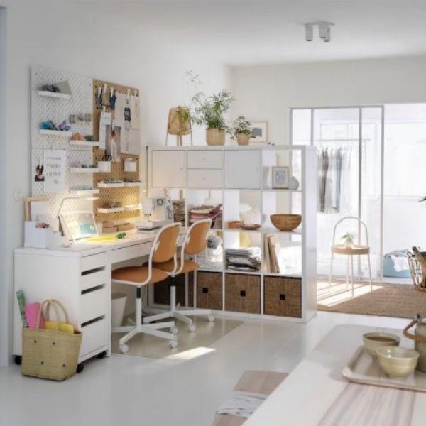 IKEA✨️MICKE デスク&チェアセット┊︎デスクライト付き【付引取り限定】 MICKE ミッケ デスク, ホワイト, ライトターコイズ, 105x50 cm - IKEA