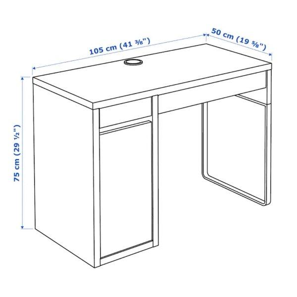 イケア（IKEA） MICKE ホワイト デスク 105x50cm 50213075 : ニックス