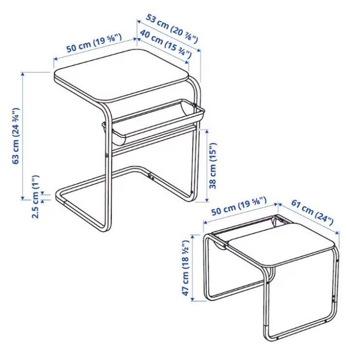 IKEA イケア OLSEROD オルセロード サイドテーブル 53x50 cm