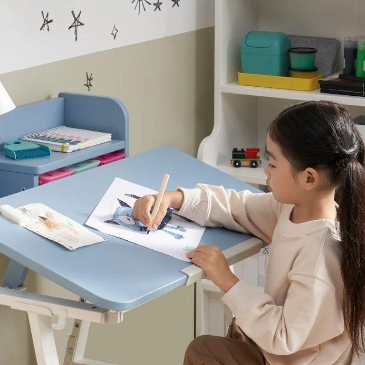 廃盤カラー 希少✨IKEA ブルー プレイテーブル 直径85cm 高さ48cm 廃盤