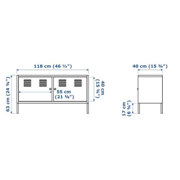 イケア（IKEA） PS キャビネット ホワイト 119x63cm 902.514.52