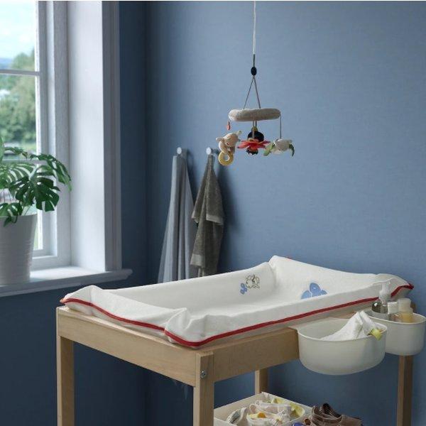 IKEA イケア SKOTSAM ショートサム カバー ベビーケアマット用, ブルーベリー模様/ホワイト83x55 cm