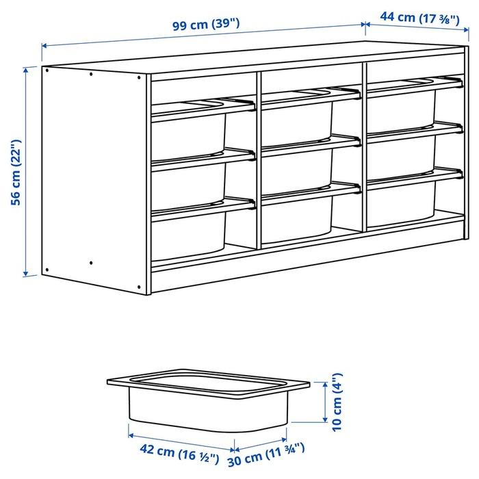 イケア（IKEA） おもちゃ収納 子供部屋収納 収納棚 収納ボックス付き