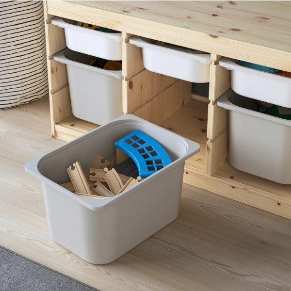 IKEA イケア TROFAST 収納コンビネーション ボックス付き 94x44x53 cm ライトホワイトステインパイン グレー ホワイト 493.287.70_2
