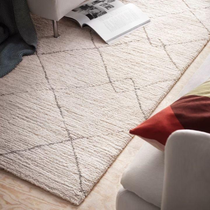 イケア（IKEA） TVERSTED トヴェルステド ラグ パイル短 ベージュ