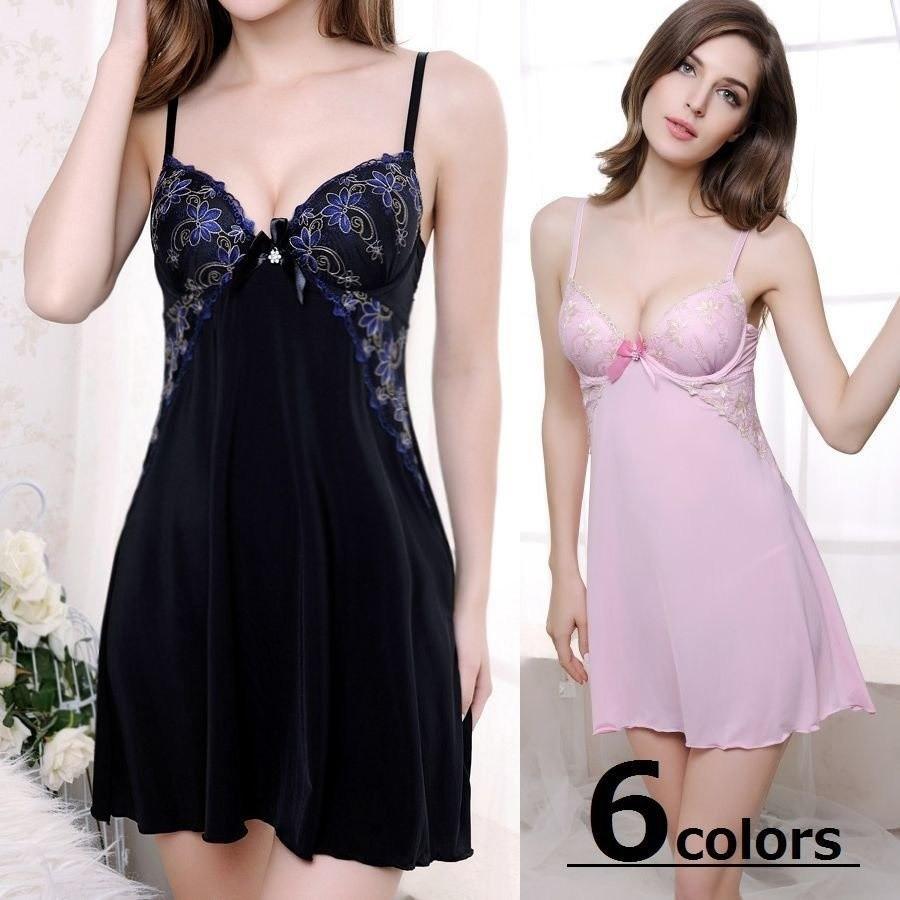 送料無料 ブラ付ベビードール カップ付ベビードール レディース ランジェリー インナー 下着 アンダーウエア ブラ付 カップ付 ベビードール スリッ Pc 佳美ストア 通販 Yahoo ショッピング