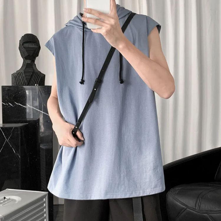 お買い得 タンクトップ メンズ フード付き ノースリーブ ｔシャツ 薄手 夏用タンクトップ トップス レイヤード 重ね着 ゆったり カジュアル ア Novabookings Com Br